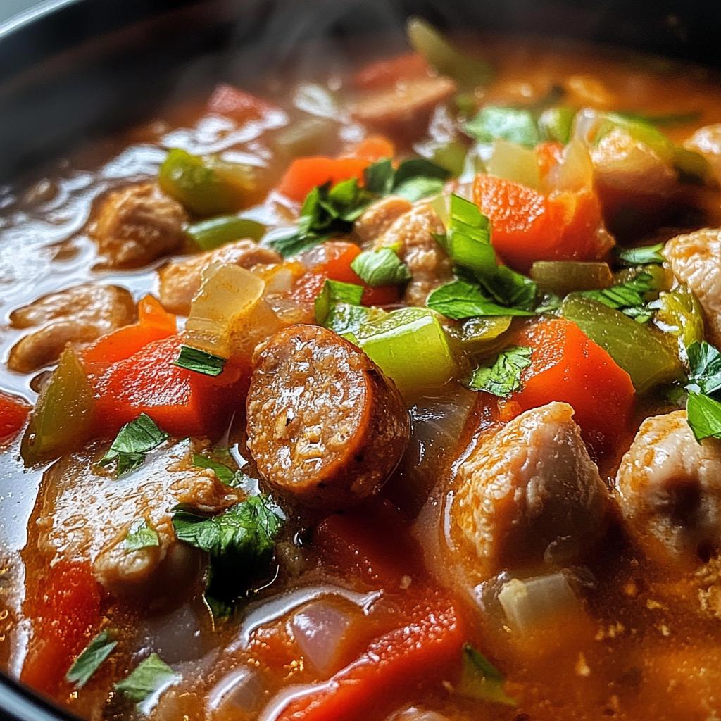 crock pot chicken and sausage gumbo - detail 1