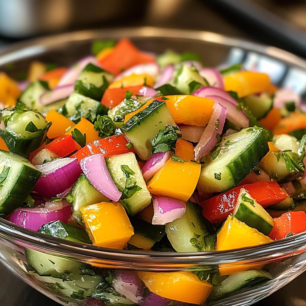 cucumber and sweet pepper salad