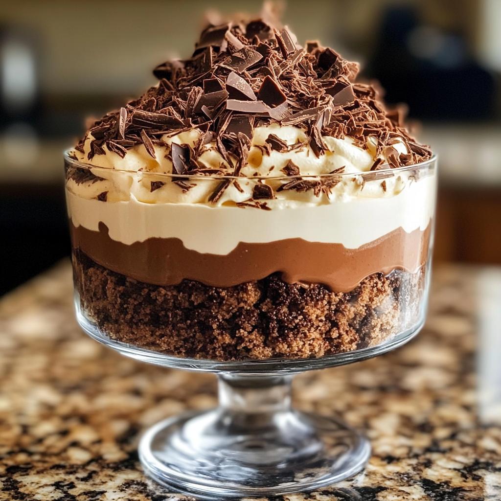 decadent baileys chocolate cheesecake trifle - detail 1