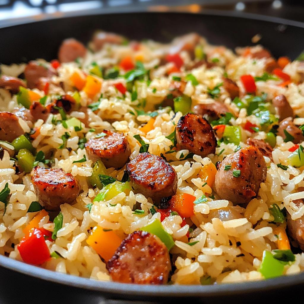 delicious sausage and rice - detail 1