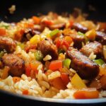 delicious sausage and rice