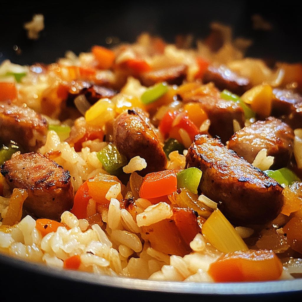 delicious sausage and rice