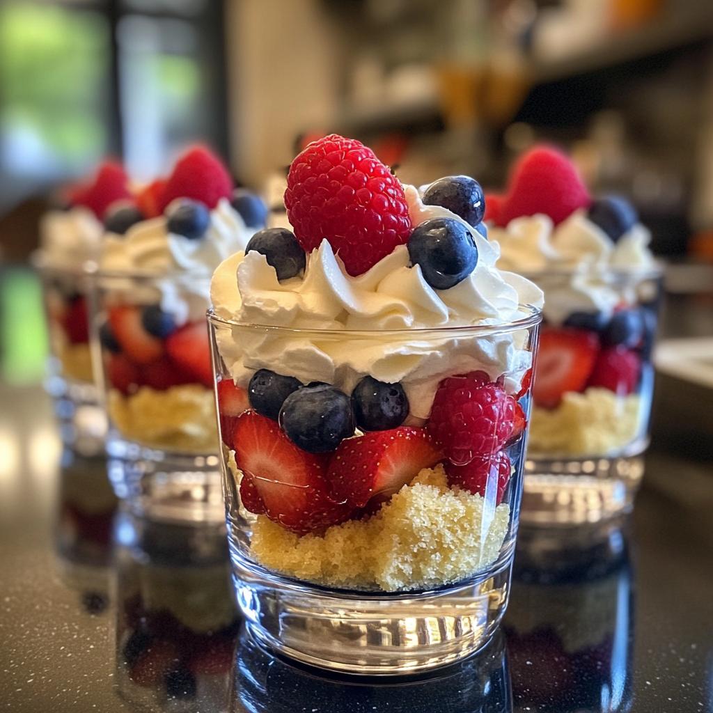delightful mini trifles with fresh fruits and cream