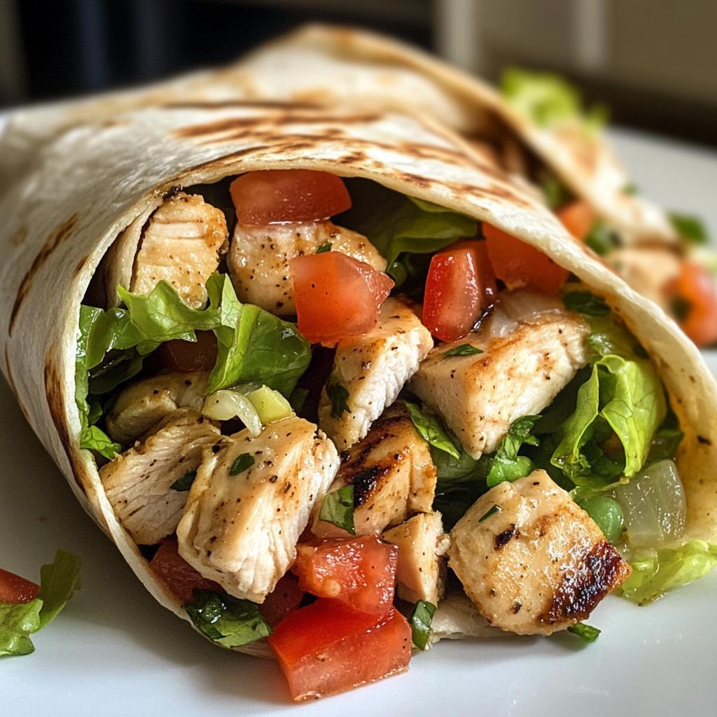 garlic chicken wraps
