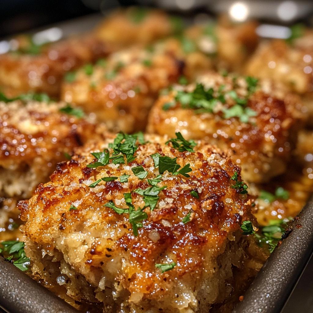 garlic parmesan chicken meatloaves