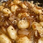 gnocchi with caramelized onions and gruyere