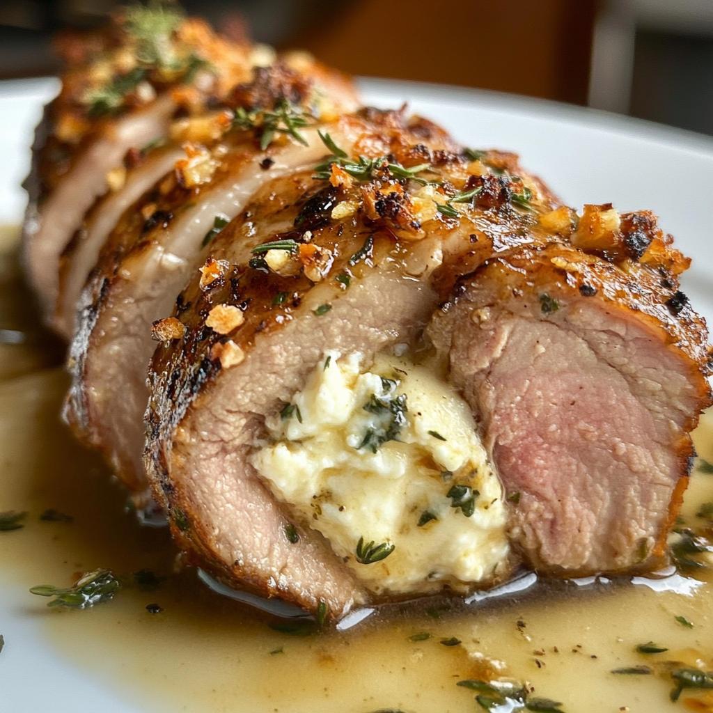 goat cheese stuffed pork tenderloin - detail 1