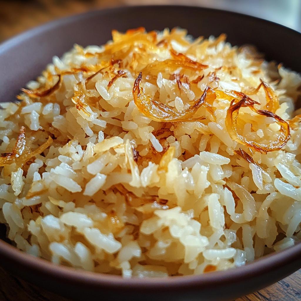 golden onion butter rice - detail 1