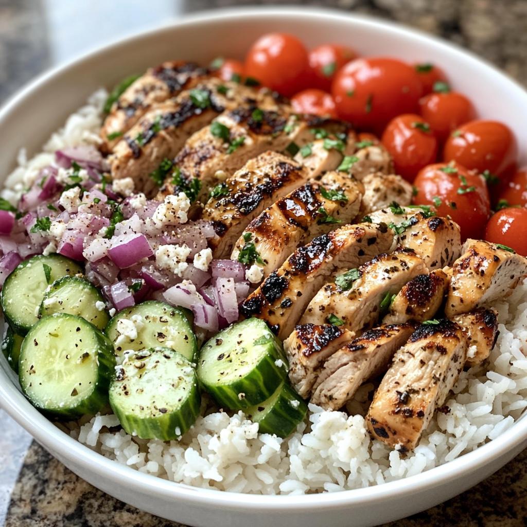 greek chicken gyro bowls