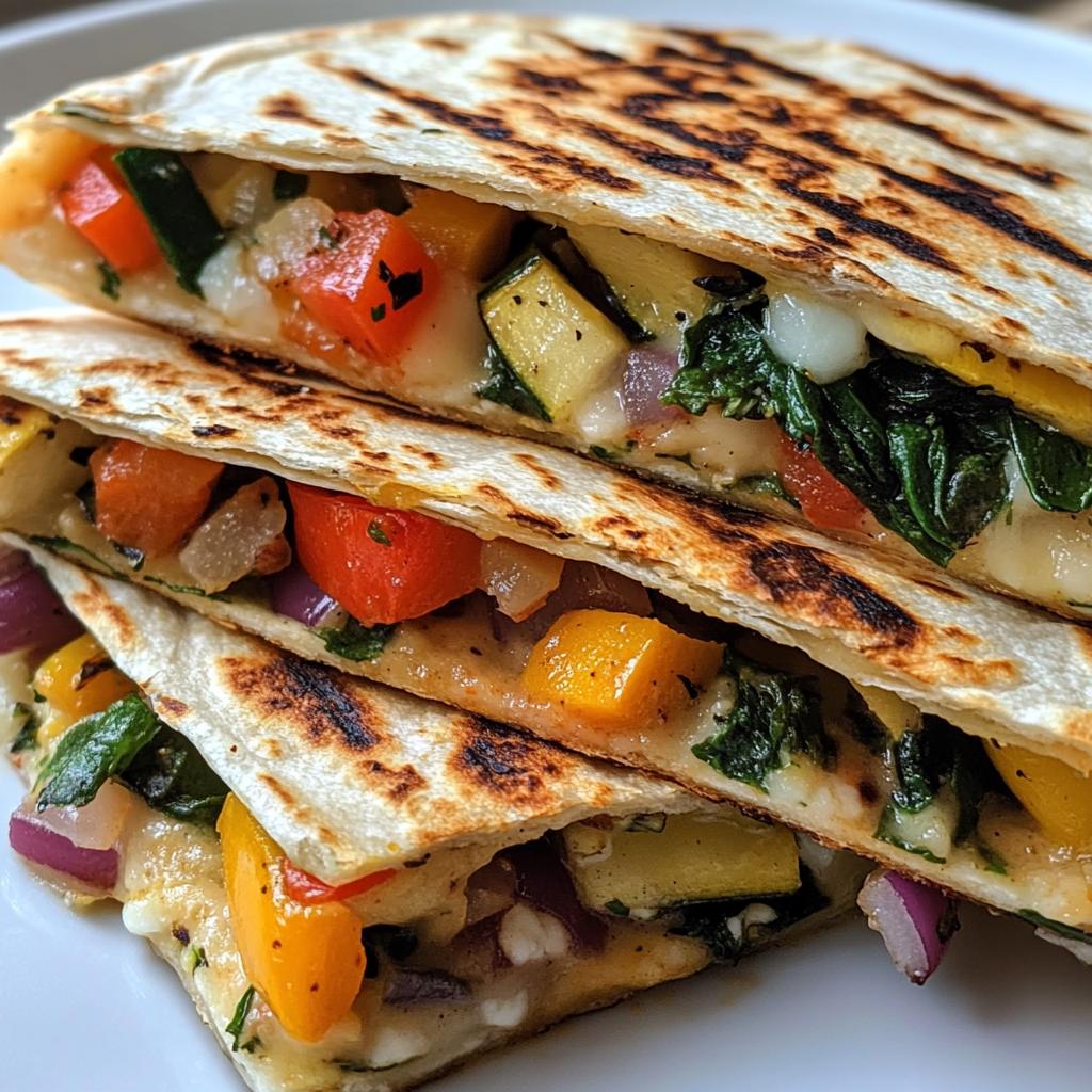 grilled mediterranean veggie quesadillas