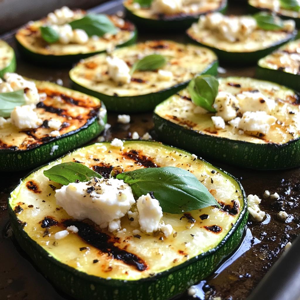 grilled zucchini with feta basil