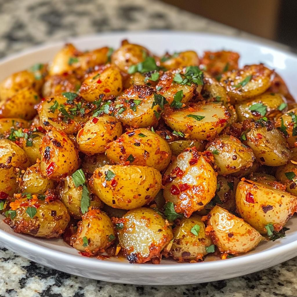 harissa potatoes - detail 1
