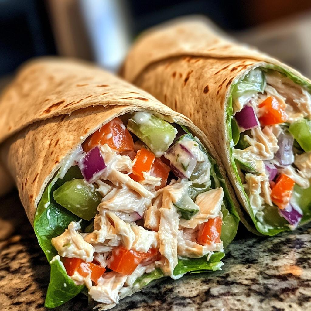 healthy chicken salad wraps