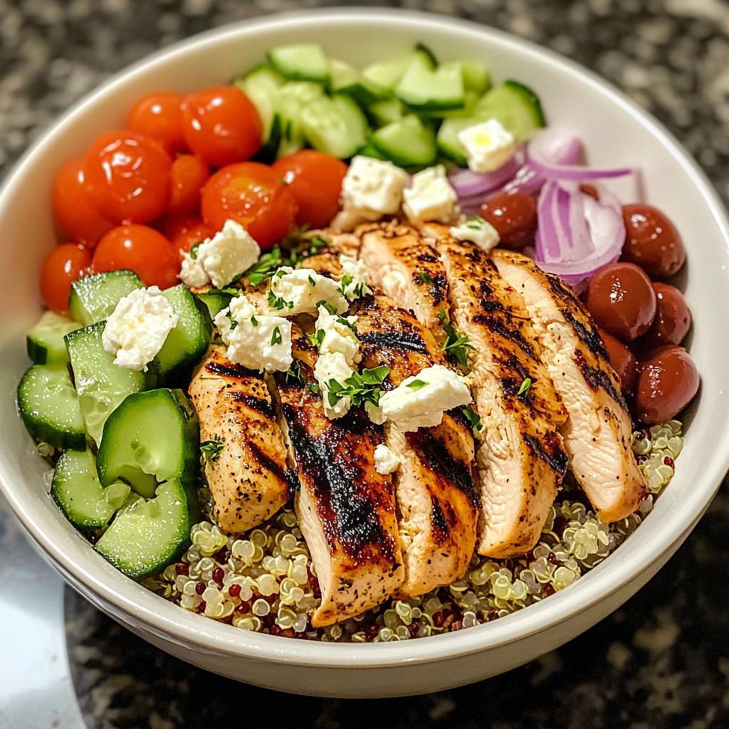 healthy greek chicken bowls