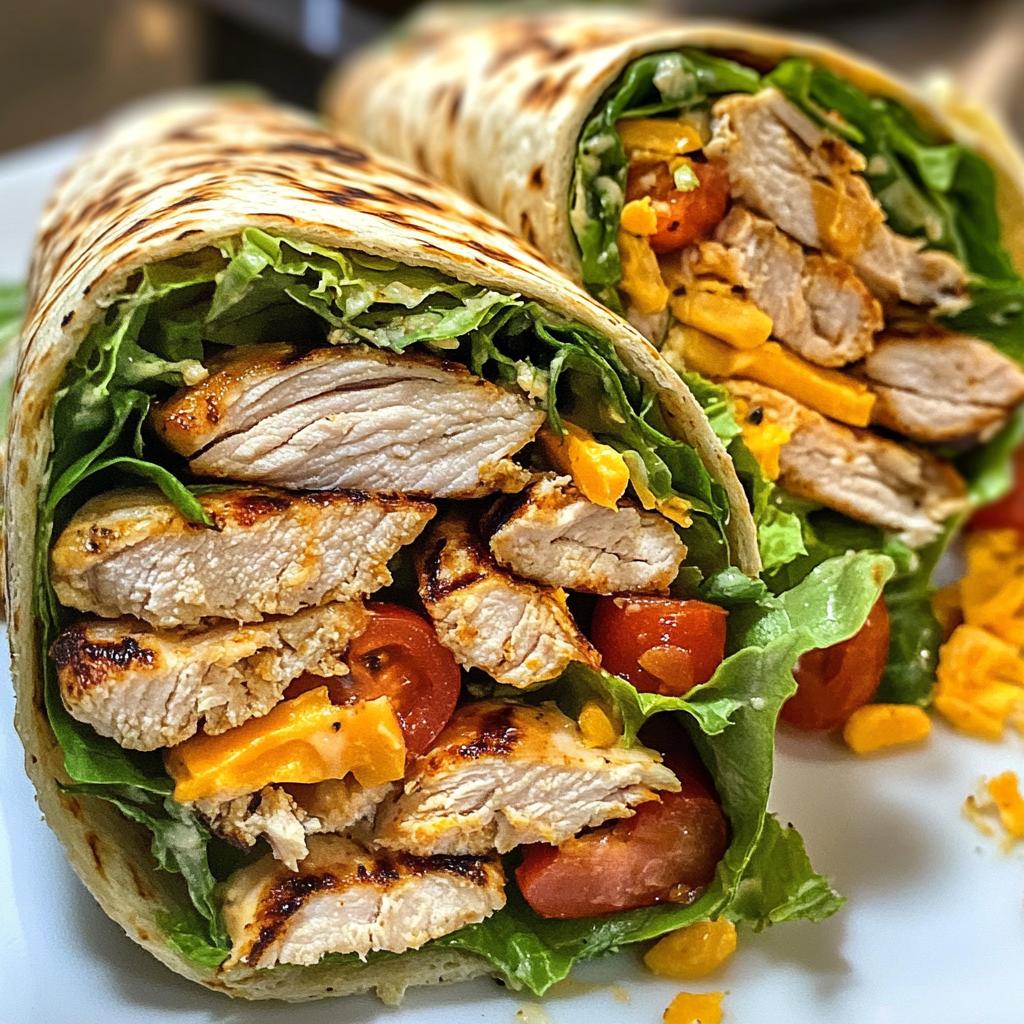 healthy grilled chicken ranch wraps