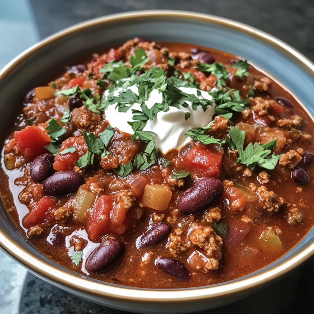 hearty spicy southwestern chili - detail 1