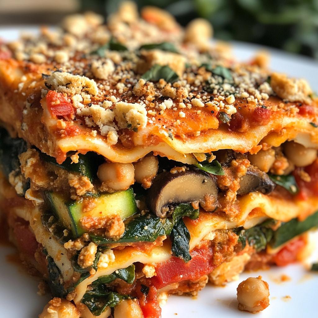 high protein vegan lasagna