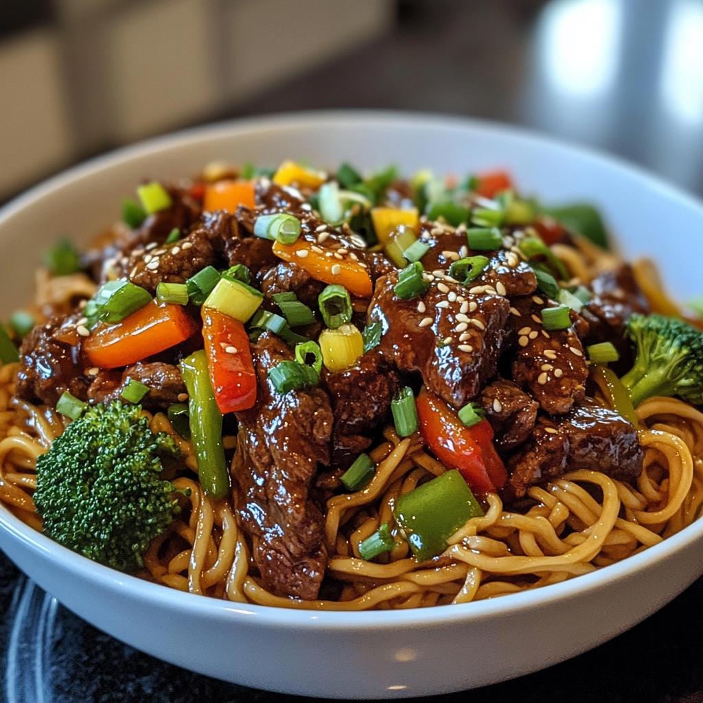 hoisin beef noodles