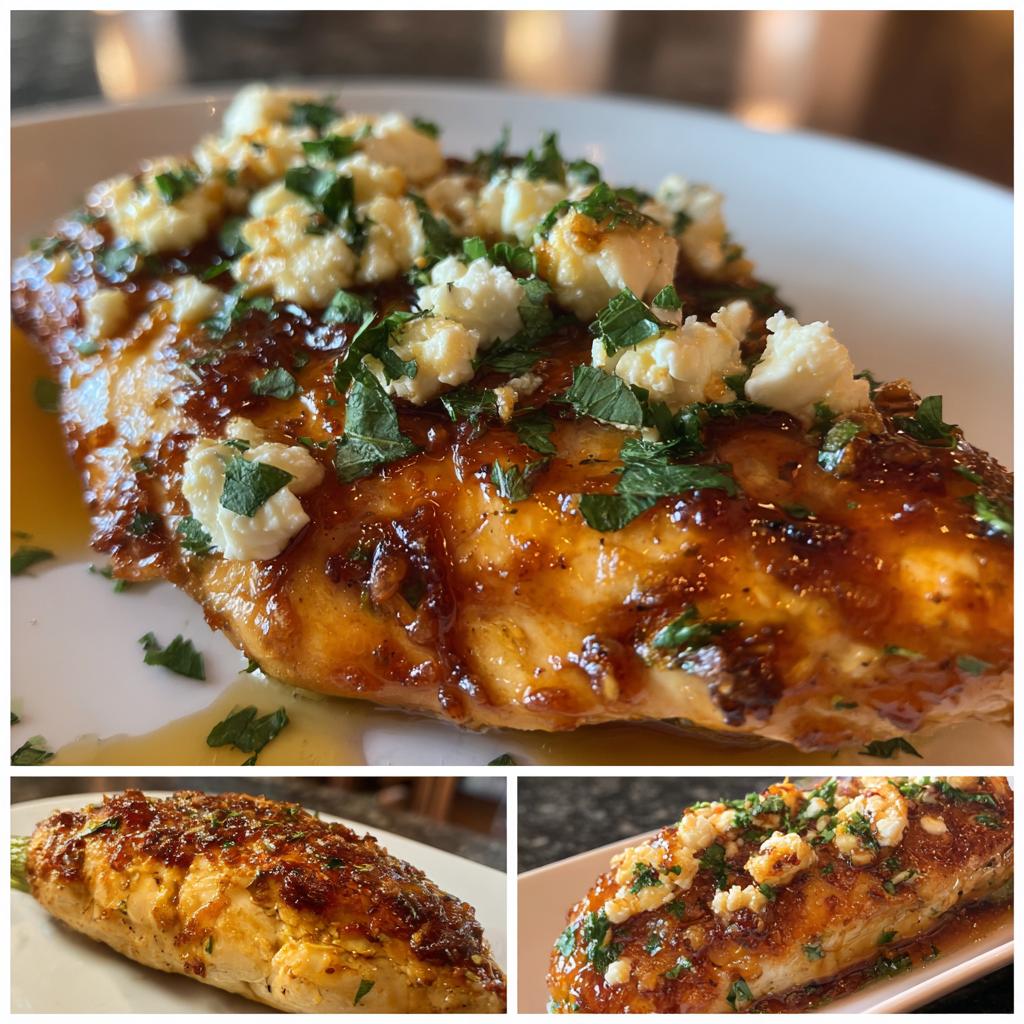 hot honey infused feta chicken