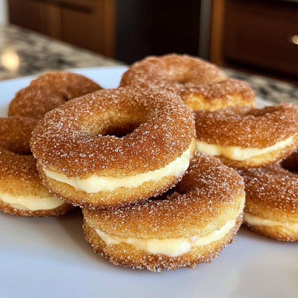 irresistible churro cheesecake donut cookies with cinnamon sugar - detail 1