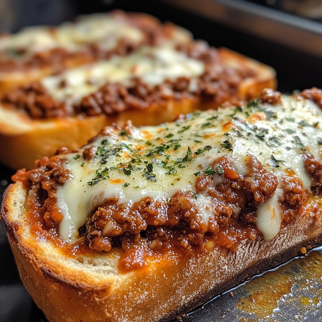 italian garlic bread sloppy joes - detail 1