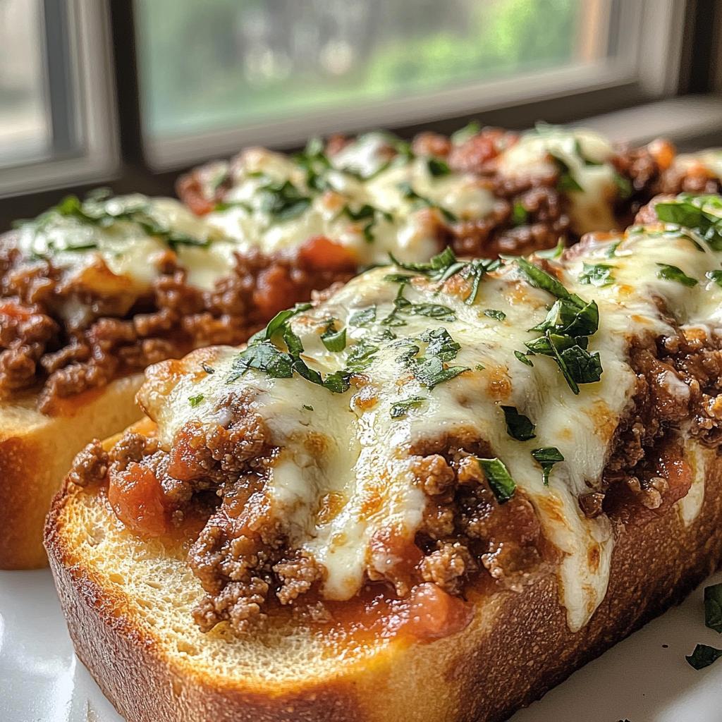 italian garlic bread sloppy joes