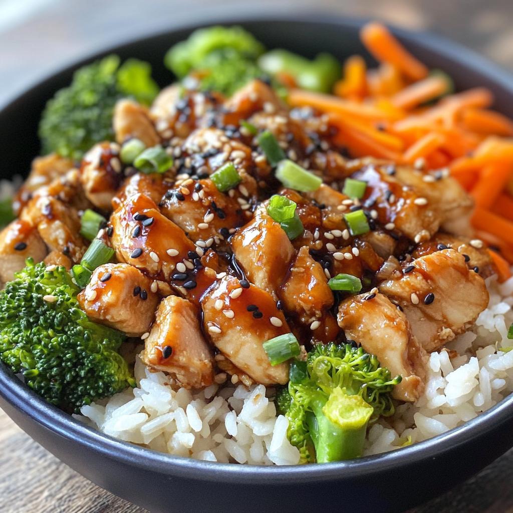 korean chicken rice bowls - detail 1