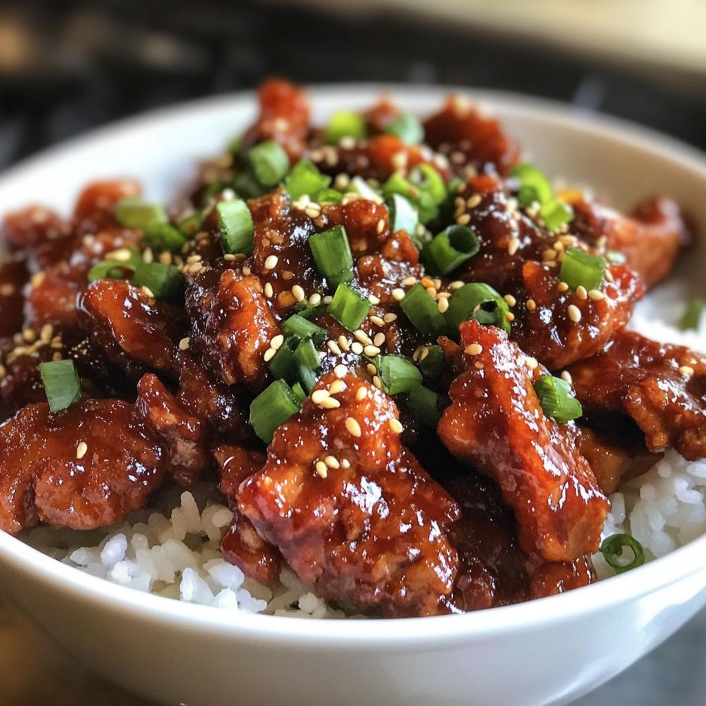 korean spicy pork bowls