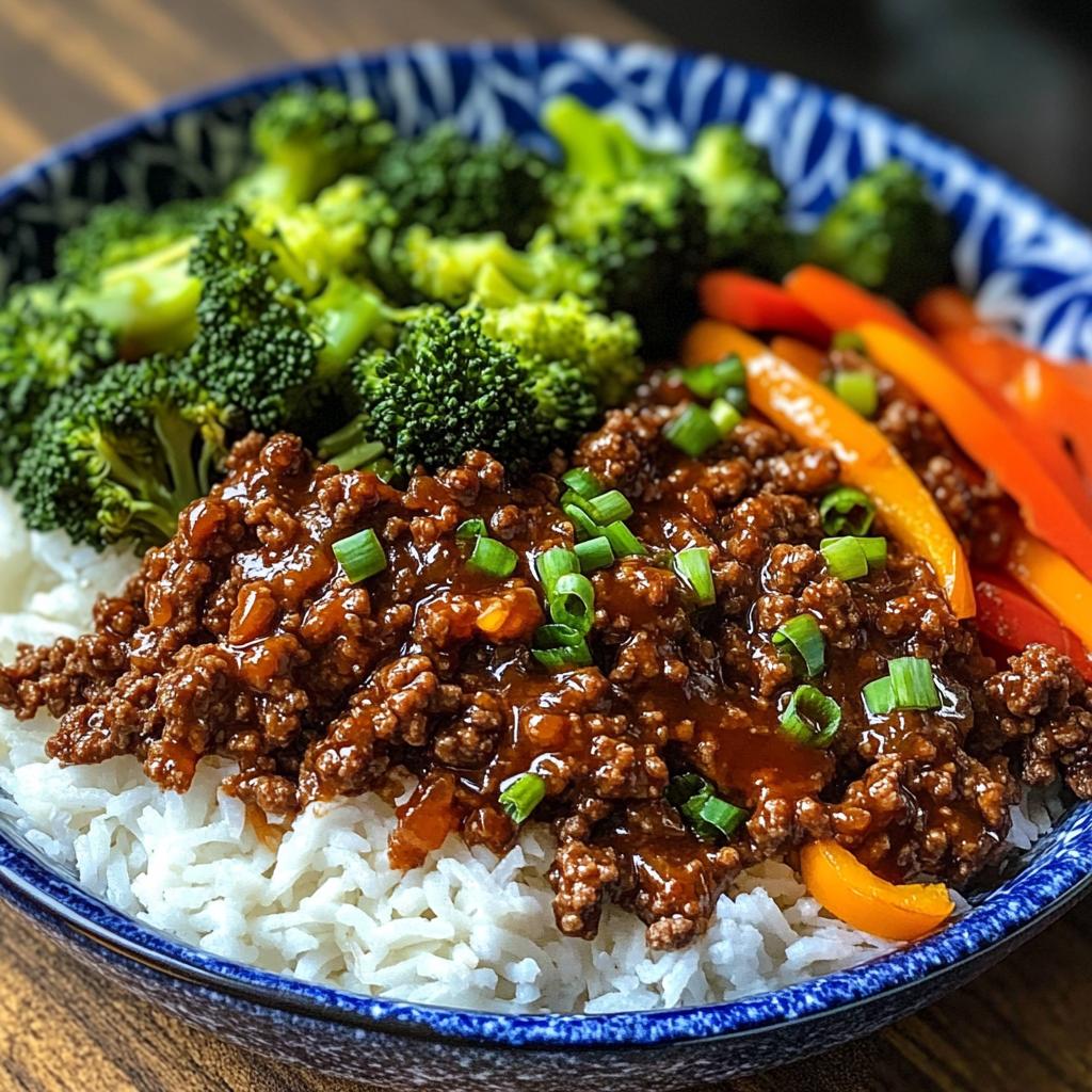 meal prep ground beef teriyaki - detail 1