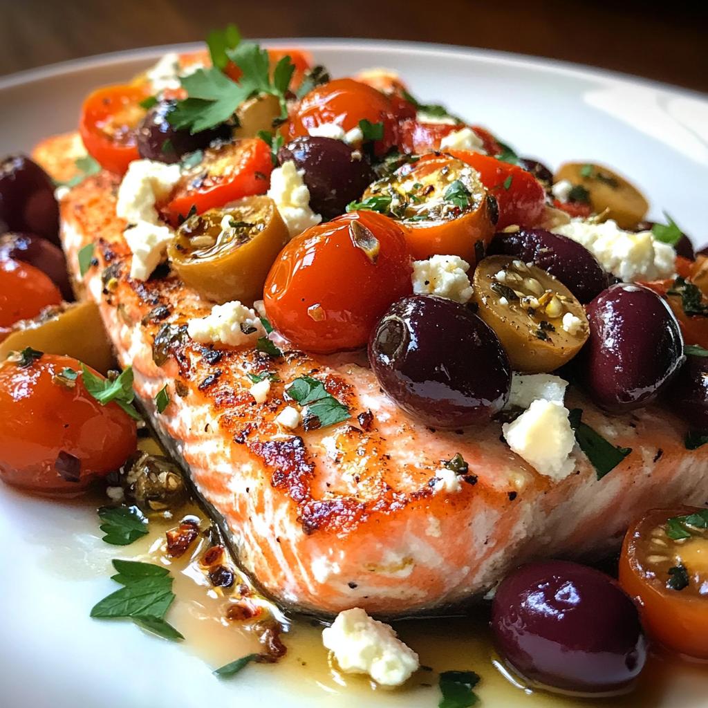 mediterranean style salmon - detail 1