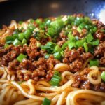 mongolian ground beef noodles