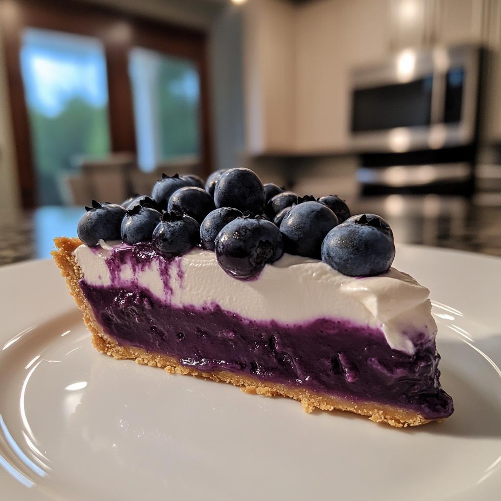 no bake blueberry pie - detail 1