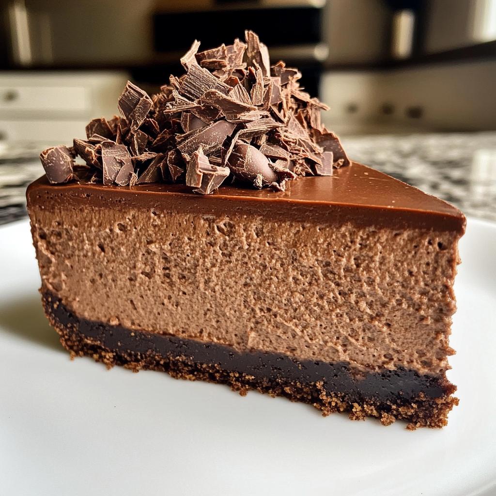 no bake chocolate cheesecake - detail 1