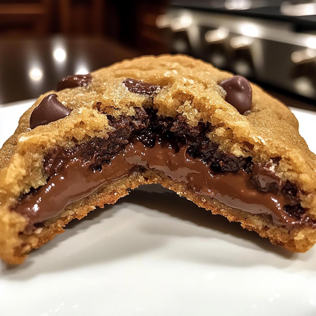 nutella stuffed chocolate chip cookies - detail 1