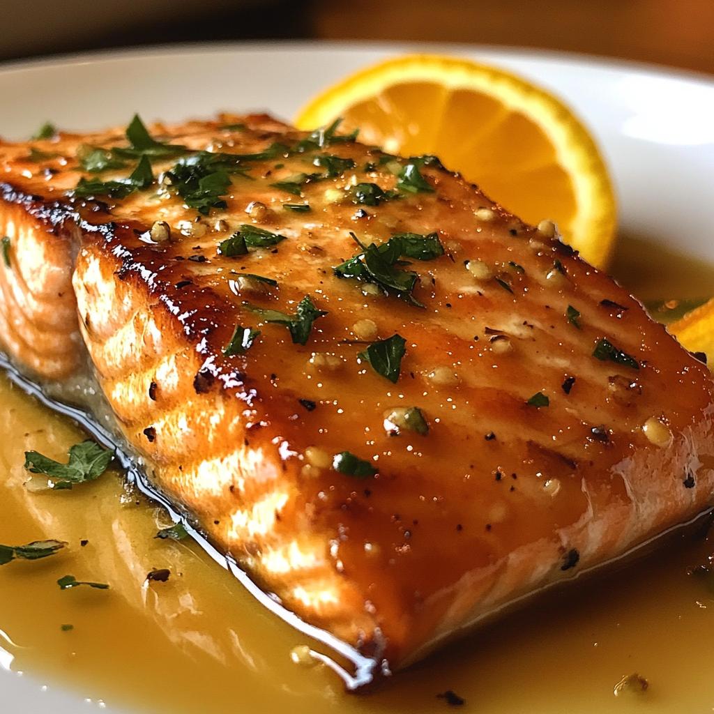 orange glazed salmon