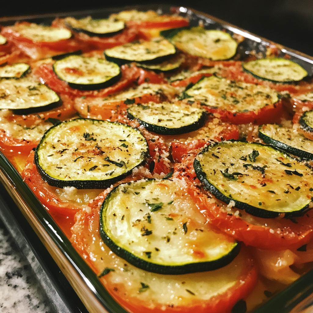 parmesan tomato zucchini bake