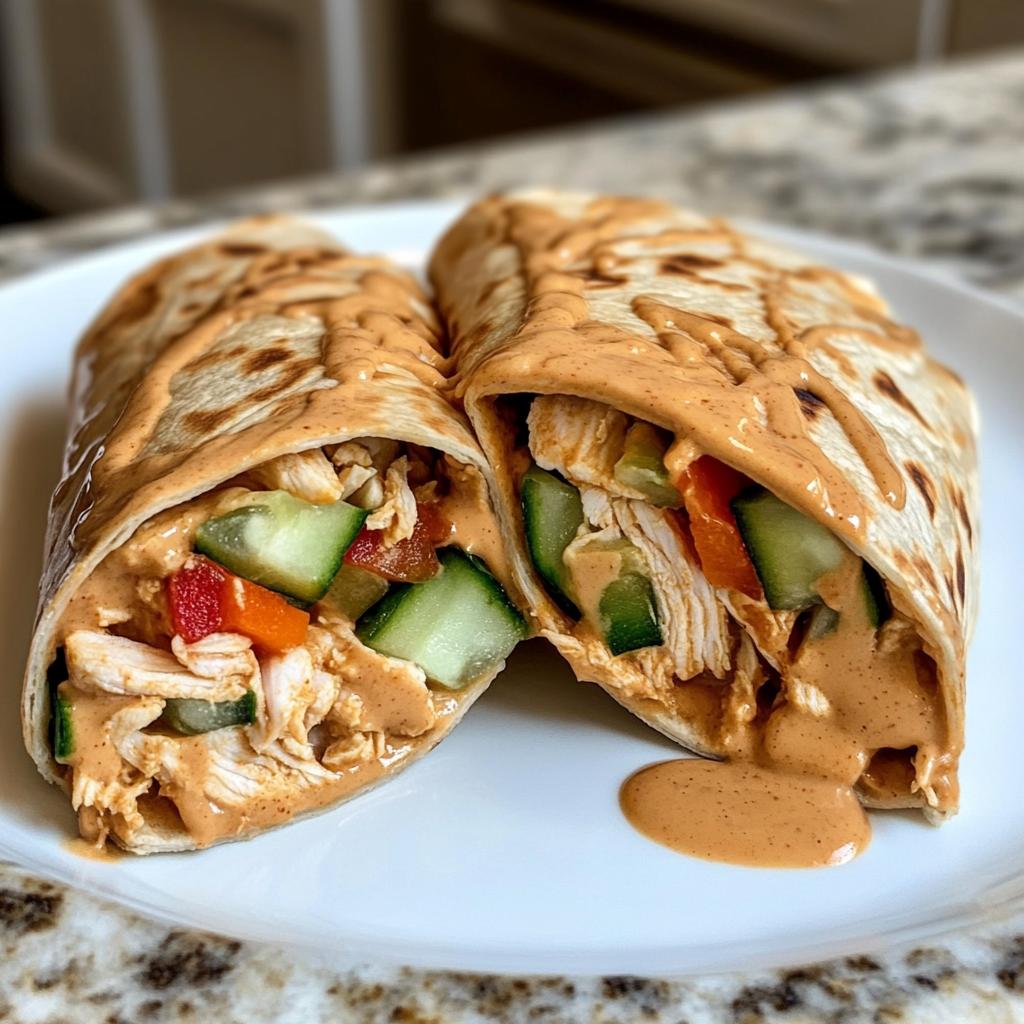 peanut chicken wrap - detail 1
