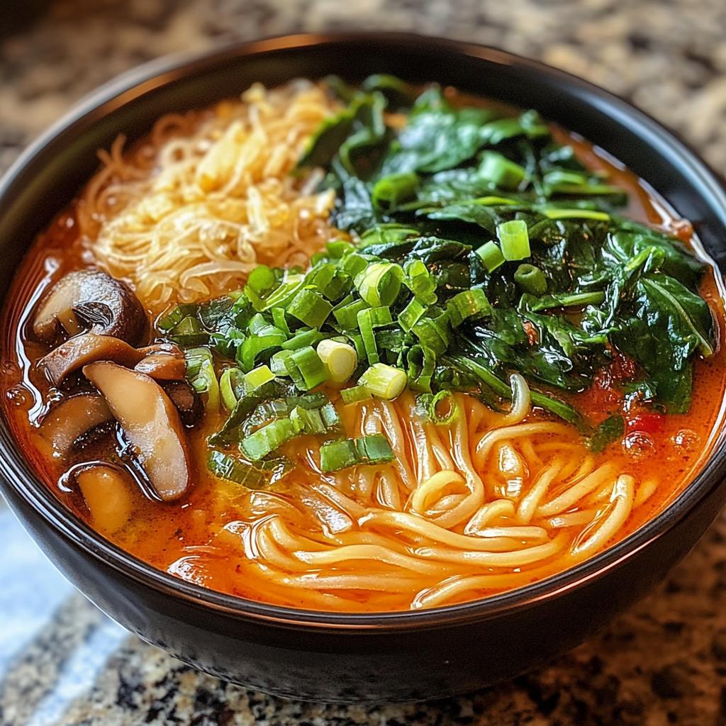 peanut gochujang noodle soup - detail 1