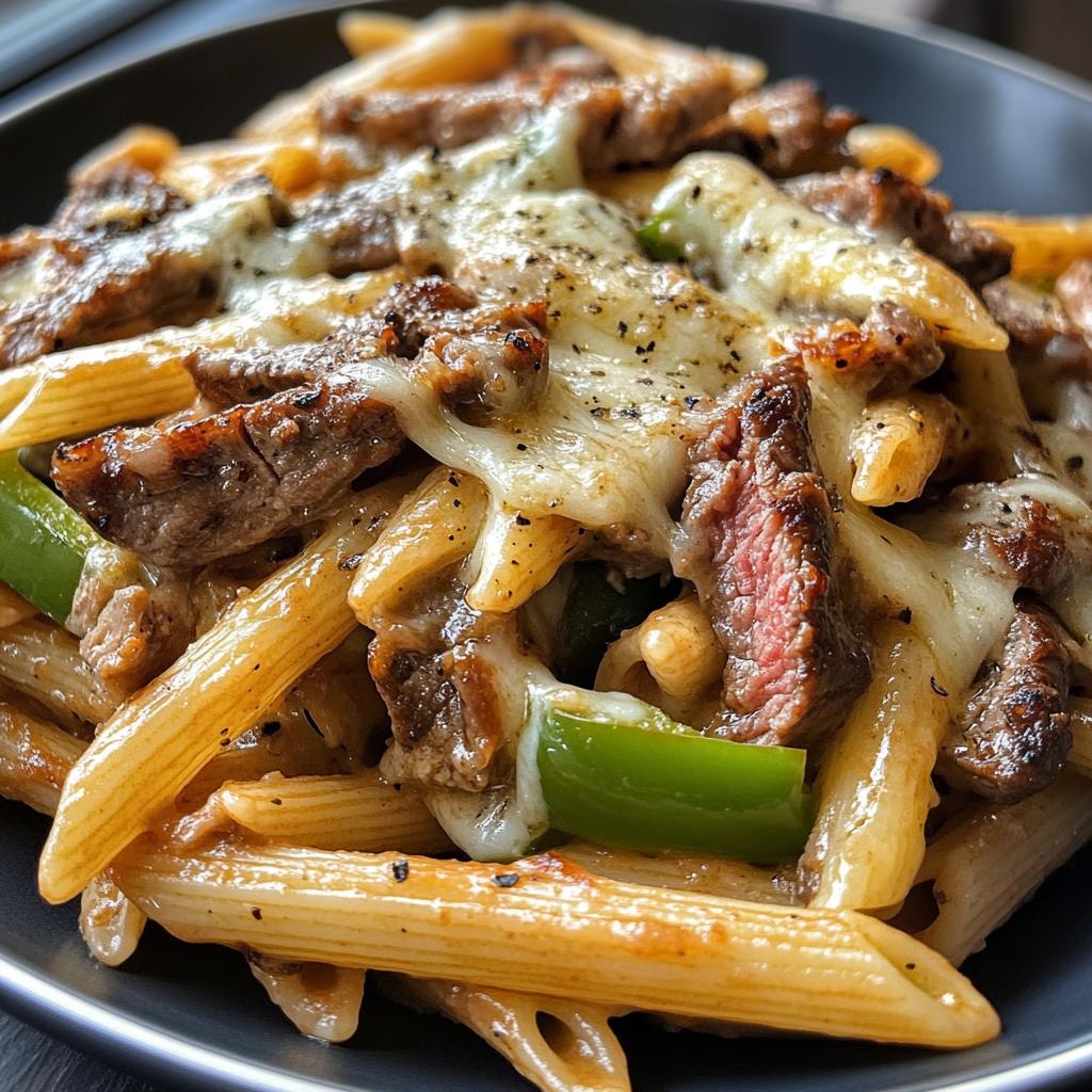 philly cheese steak pasta