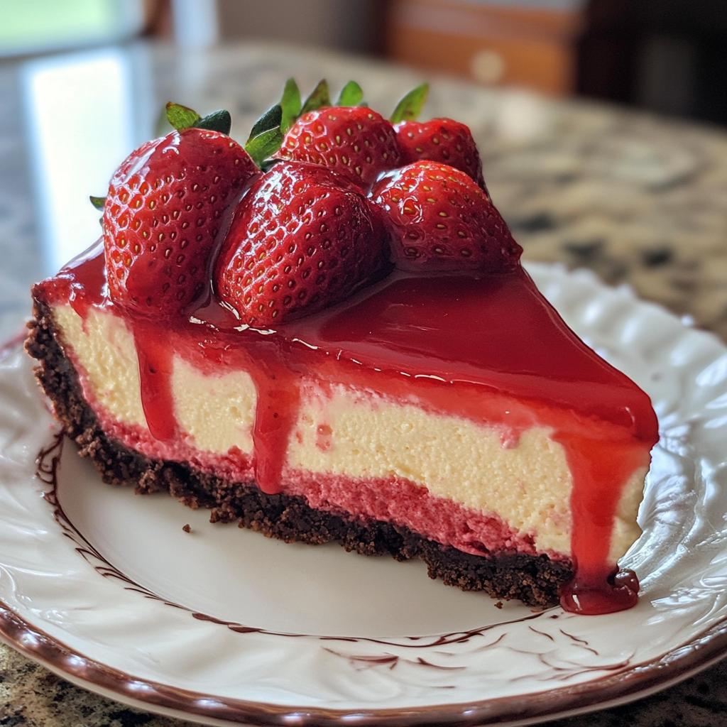 red velvet strawberry cheesecake