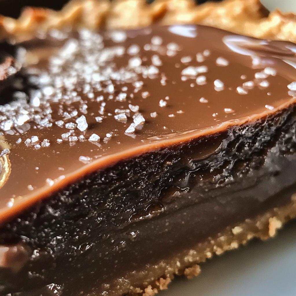 salted caramel chocolate tart - detail 1