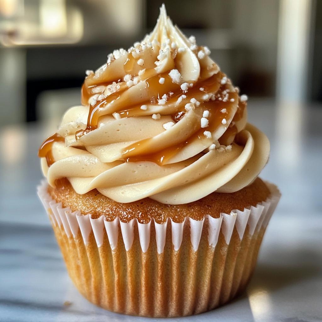 salted caramel cream cheese cupcakes