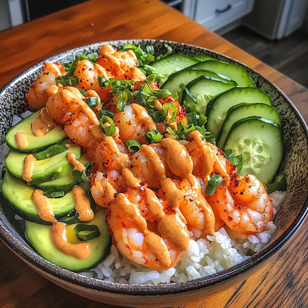 shrimp rice bowls with spicy mayo - detail 1