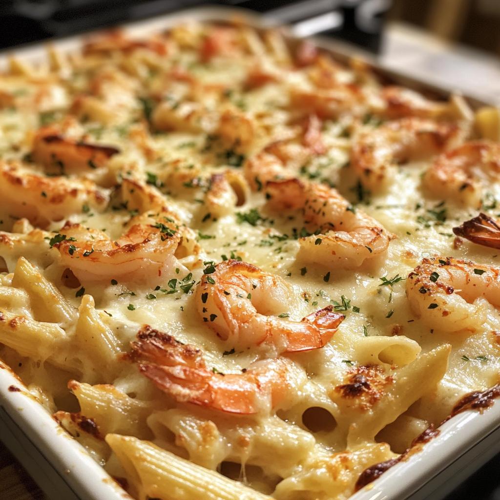 shrimp scampi pasta bake