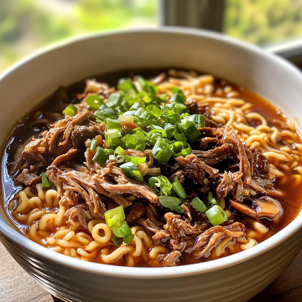 slow cooker beef ramen noodles - detail 1