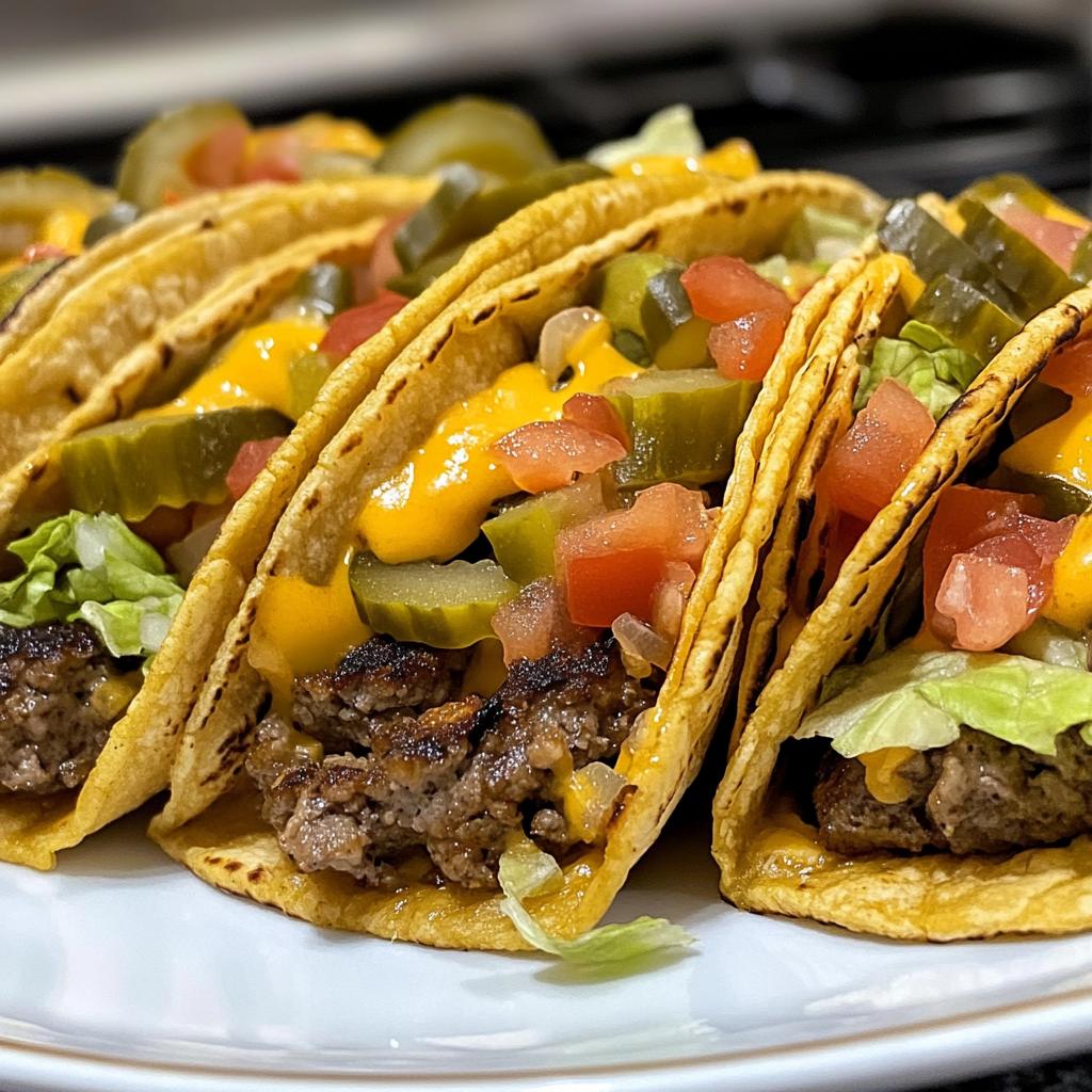 smashed cheeseburger tacos