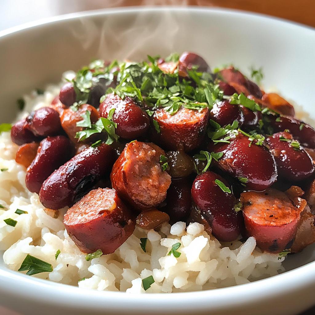southern red beans and rice - detail 1