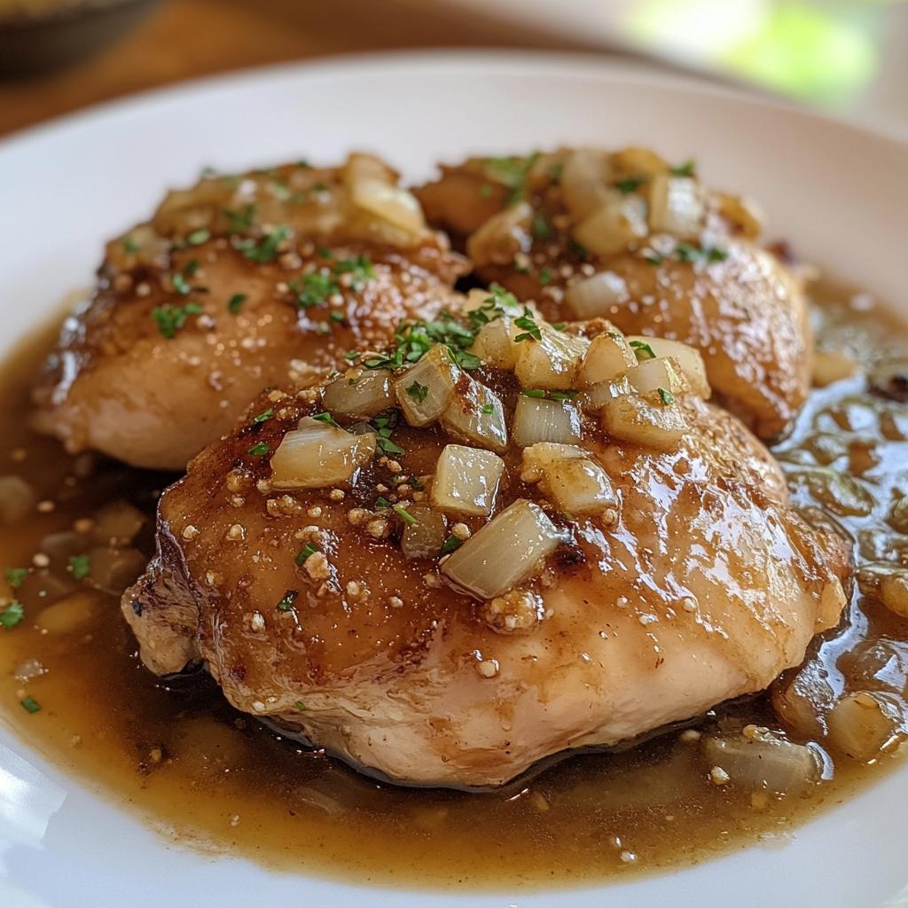 southern smothered chicken - detail 1