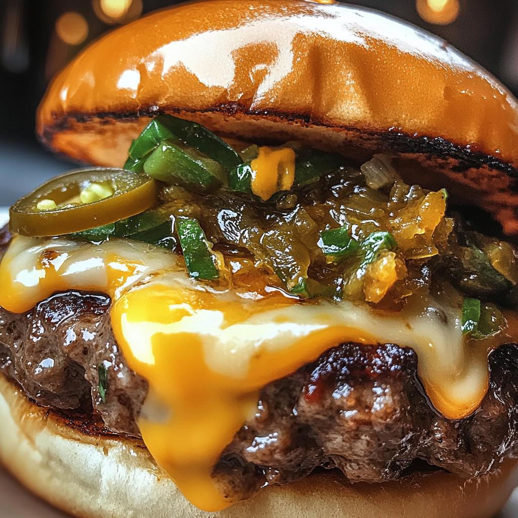 spicy jalapeno onion smash burgers