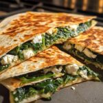 spinach and feta quesadillas